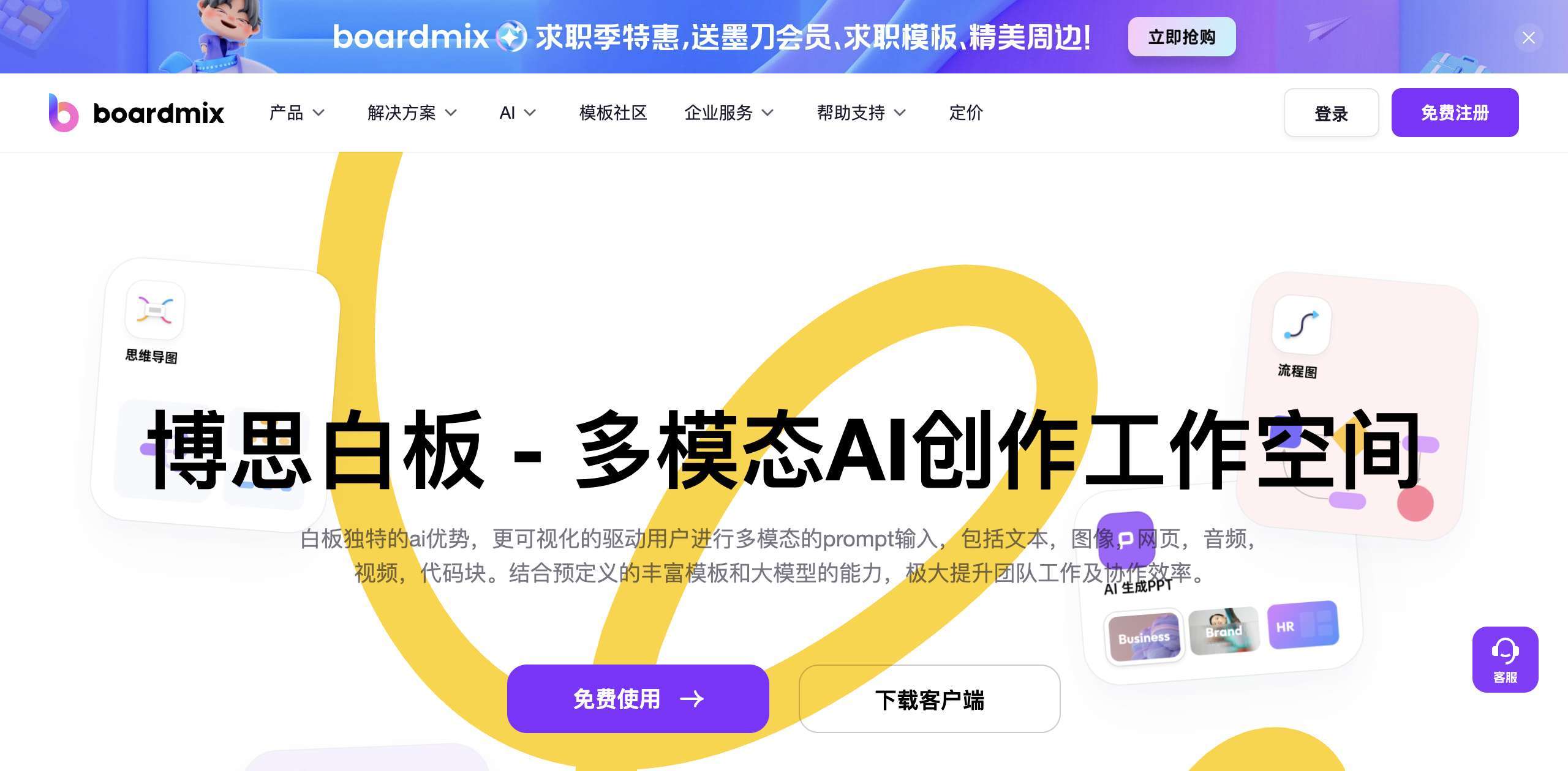 博思白板 AI思维导图